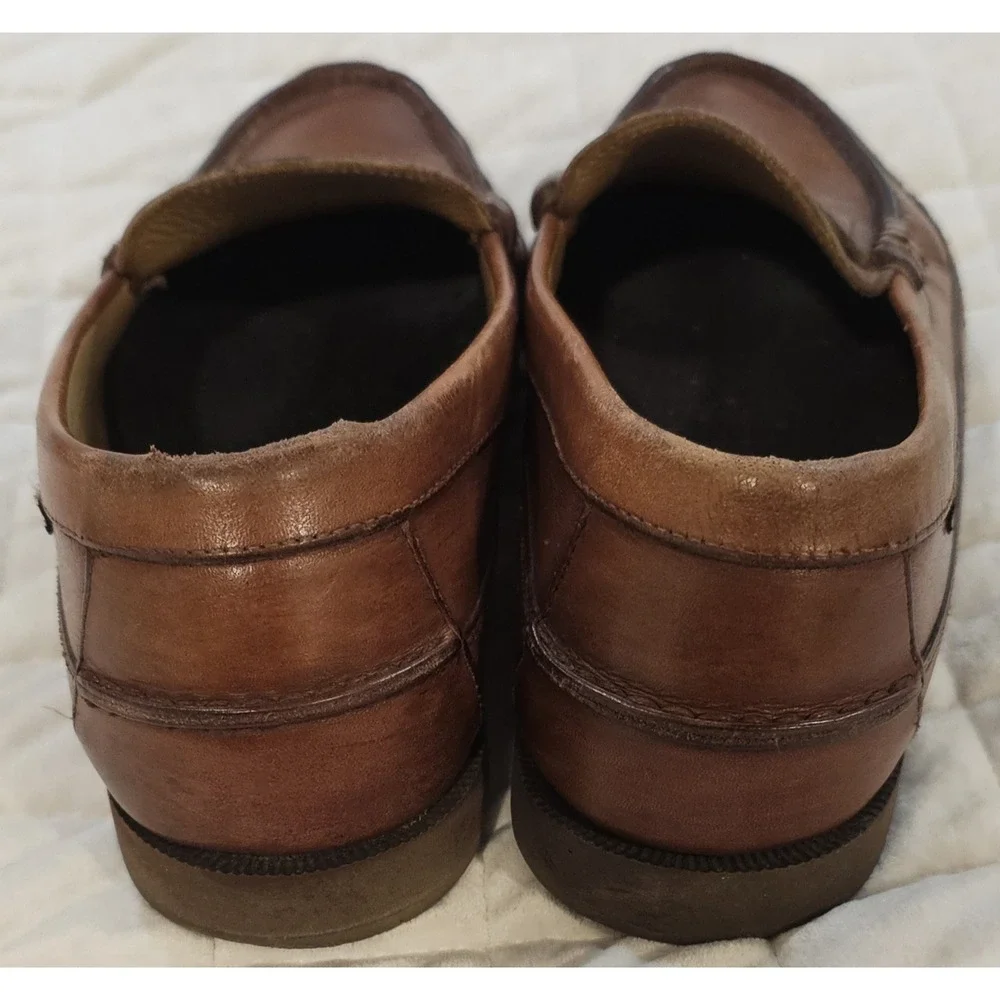 Mephisto Spinnaker Cap Vert Penny Loafer Boat Shoes Men's Size 8 Brown Leather